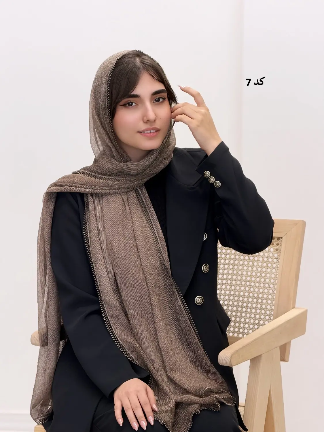 4611-شال ابریشم تی تی